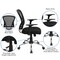 Emma and Oliver Mid-Back Mesh Swivel Task Office Chair with Chrome Base and Arms
